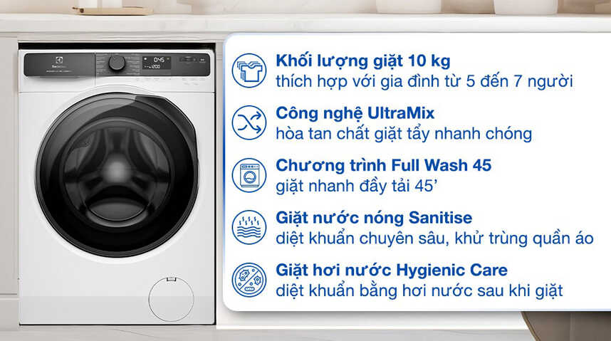 Đánh giá máy giặt Electrolux cửa ngang EWF1023P5WC về khả năng vận hành và tiết kiệm điện 