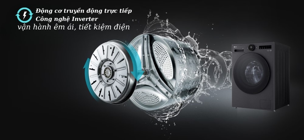 Máy giặt LG 12kg FX1412S3KAV gây ấn tượng bởi loạt công nghệ hiện đại