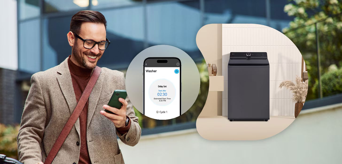 Máy giặt LG cửa trên T2725SX5G dung tích khổng lồ nhưng vẫn tiết kiệm điện