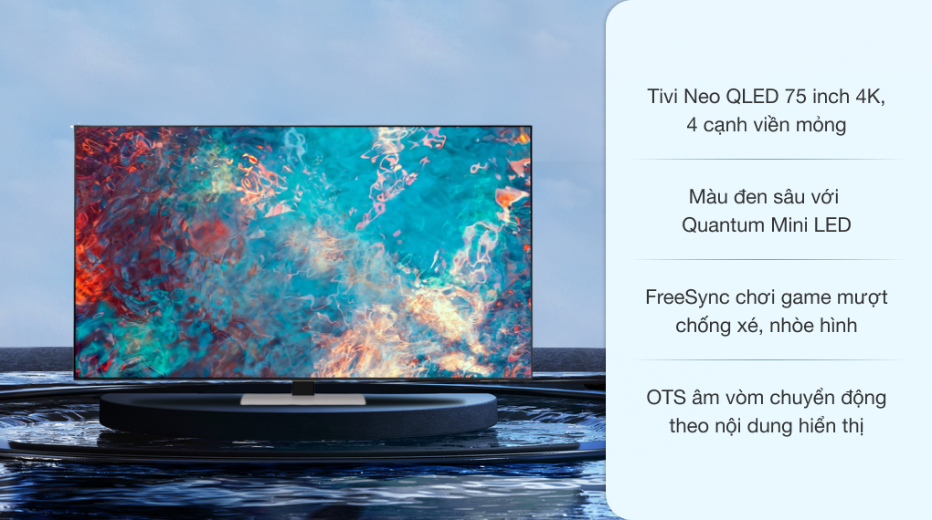  Sức mạnh AI tối tân nâng tầm trải nghiệm trên Smart tivi Samsung NEO QLED 75 inch QA75QN1EFAKXXV