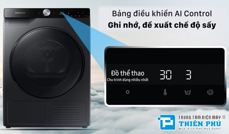 Tính năng và công nghệ hiện đại của máy sấy quần áo Samsung 9kg DV90T7240BB/SV