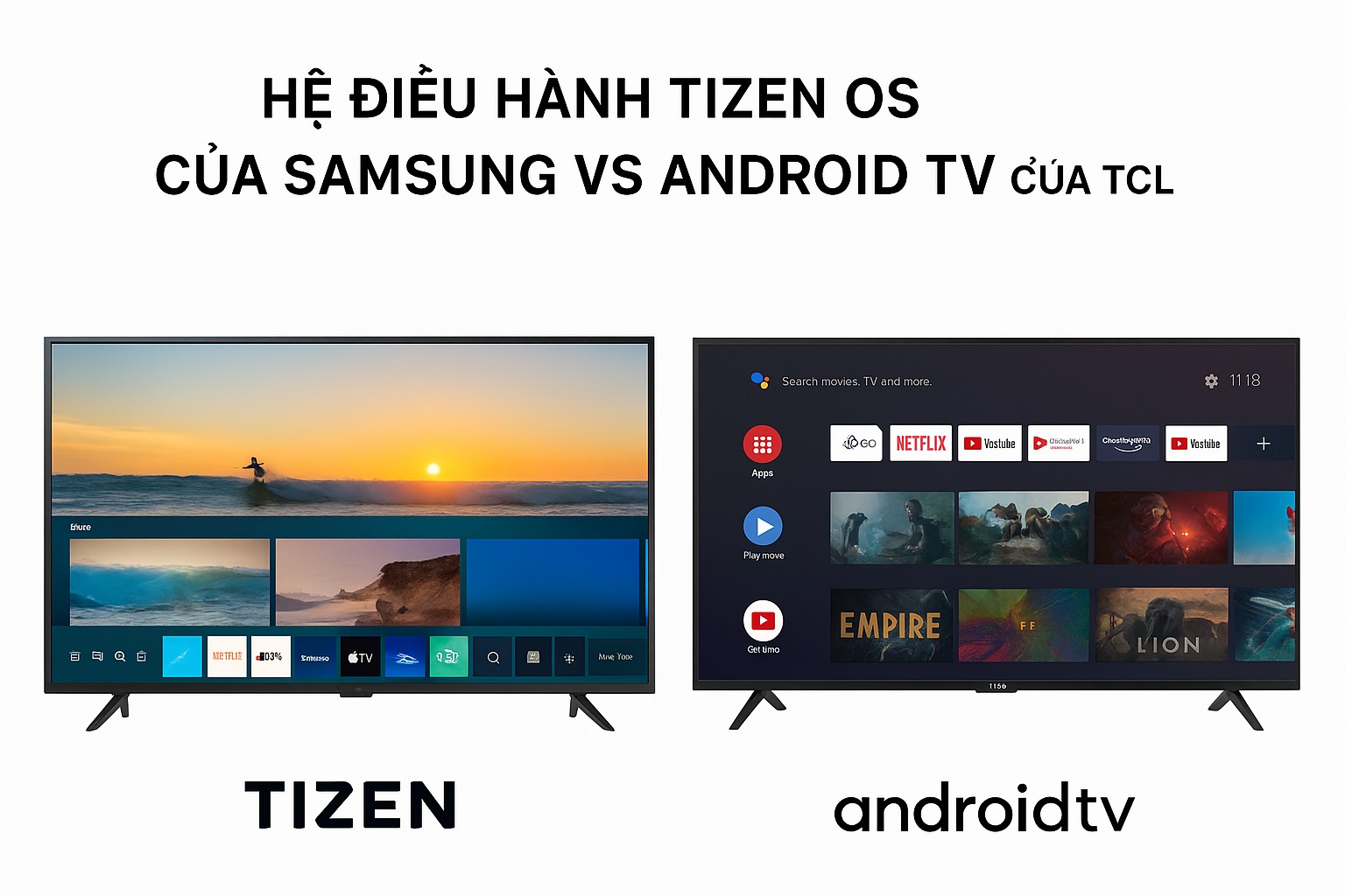 So sánh chi tiết giữa tivi Samsung UA32H5000F và tivi TCL 32S5400A, loại nào đáng chọn?