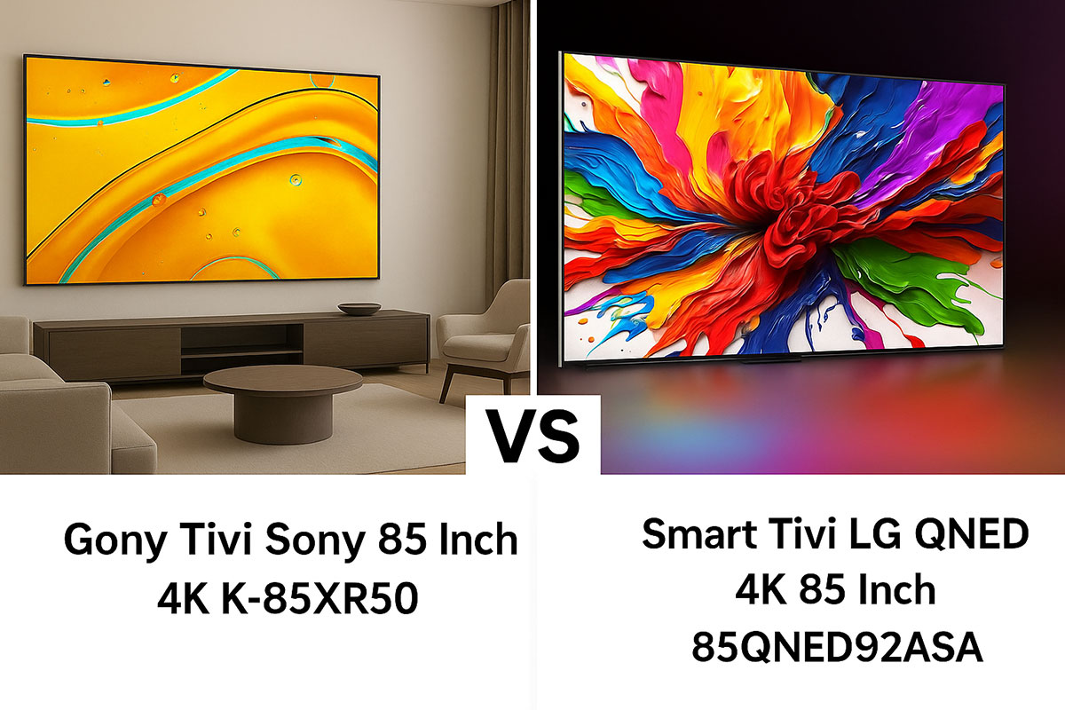 So sánh chi tiết giữa tivi Sony K-85XR50 và LG 85QNED92ASA, tivi 85 inch nào đáng giá?
