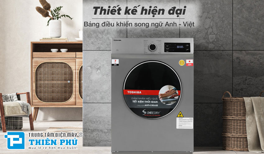 Máy sấy quần áo Toshiba 7kg TD-H80SEV(SK) lựa chọn hợp lý cho mọi gia đình