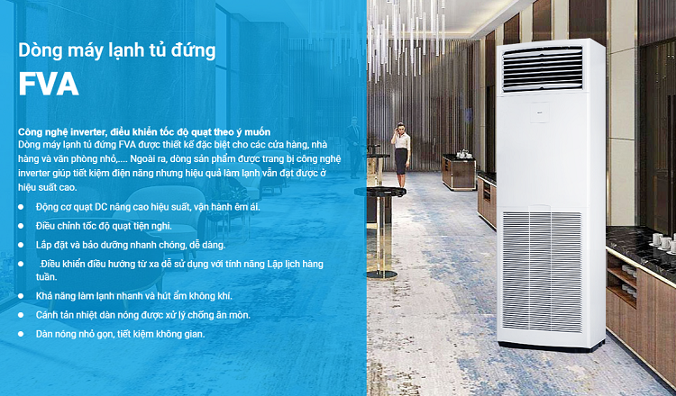 Đánh giá ưu nhược điểm trên điều hòa cây Daikin 34000btu FVA100AMVM/RZF100DVM