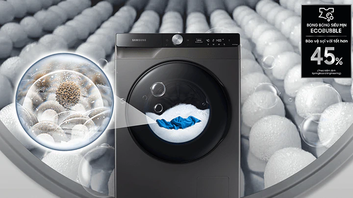 Máy giặt sấy Samsung 11kg sấy 7kg WD11T734DBX/SV khối lượng lớn, sấy nhanh và tiện lợi