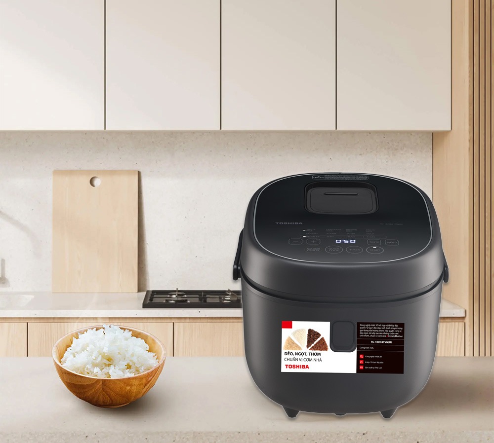 Nồi cơm điện tử Toshiba 1.8 Lít RC-18DR4TVN(H) giữ trọn dinh dưỡng trong từng hạt gạo