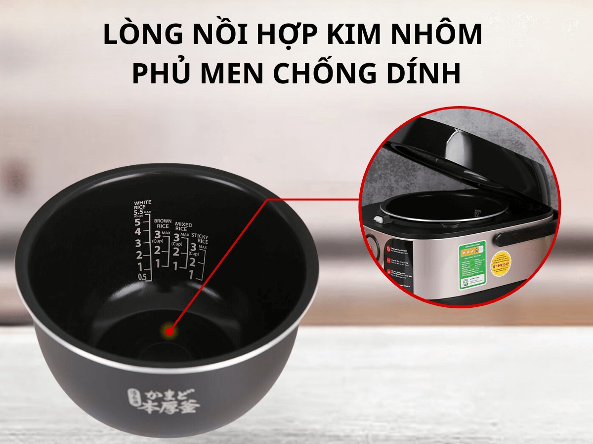 Nồi cơm điện tử Toshiba RC-10IX1PV 1.0 Lít giải pháp nấu cơm ngon chuẩn nhật cho gia đình nhỏ