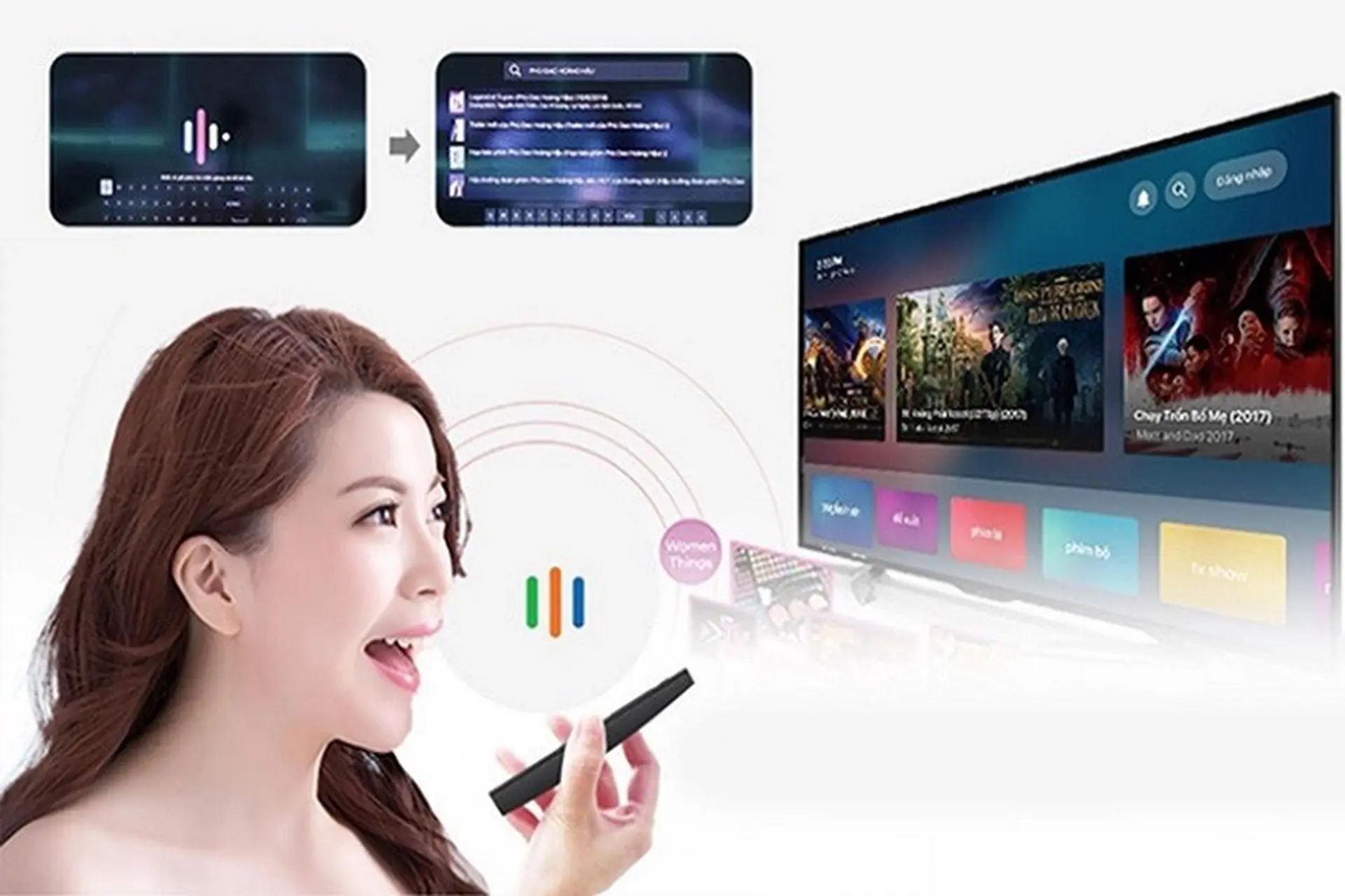 Tìm hiểu tính năng SmartThings, AirPlay, Mirroring, điều khiển giọng nói trên Smart tivi Samsung 55 inch QA55QN1EFAKXXV