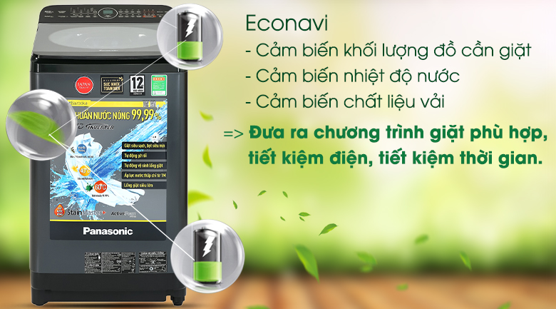 Máy giặt Panasonic inverter 9.5 Kg NA-FD95V1BRV thiết kế hiện đại, công nghệ tiên tiến