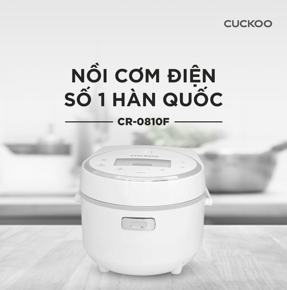 Nồi cơm điện tử Cuckoo CR-0810F 1.44 Lít nấu cơm ngon chuẩn Hàn Quốc