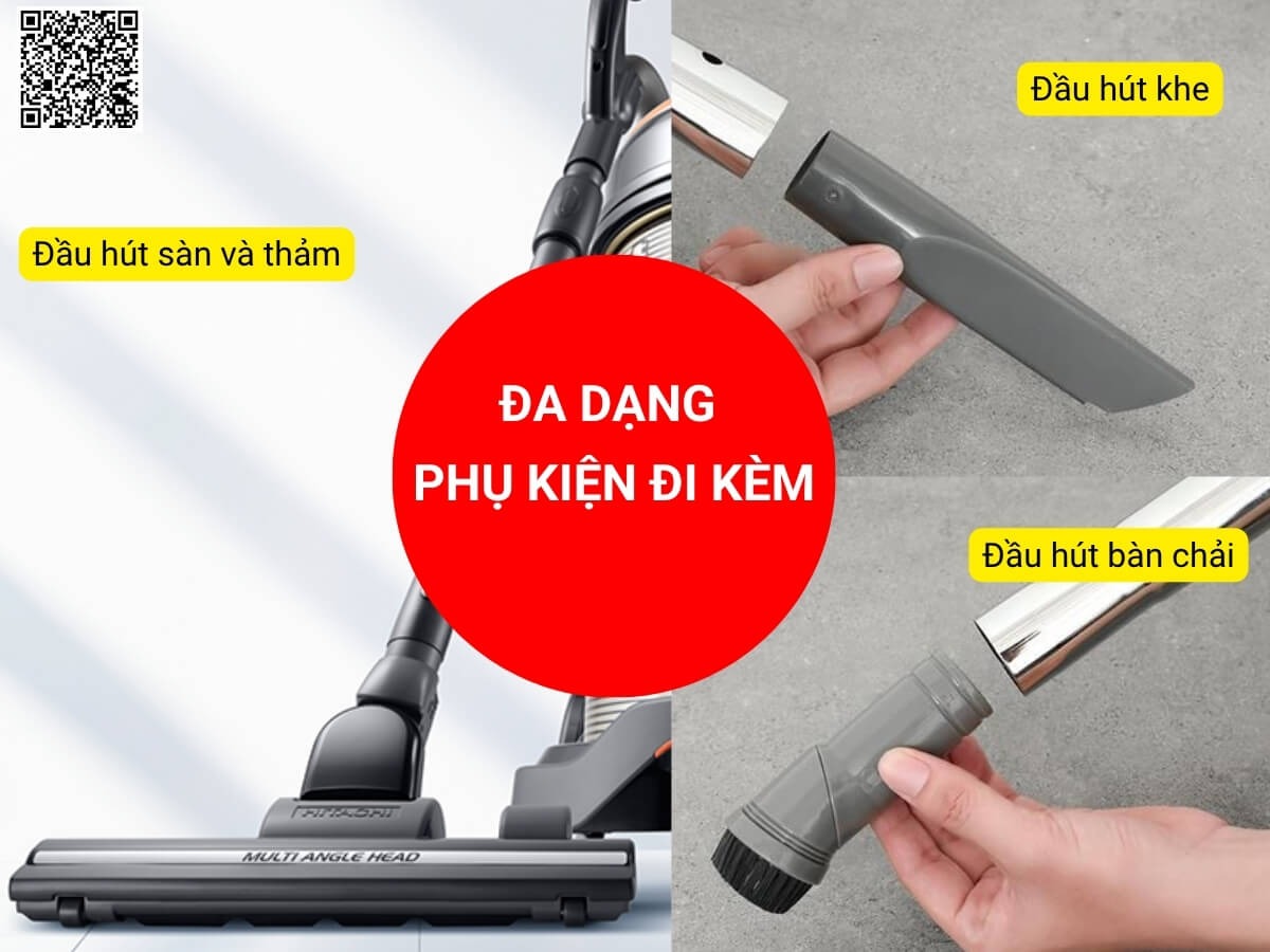 Máy hút bụi Hitachi CV-995HCA sức mạnh công nghệ giúp làm sạch mọi không gian