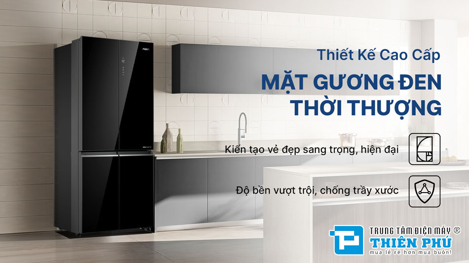 Tủ Lạnh Aqua Multi Door Inverter 529 Lít AQR-M600XA(GB)