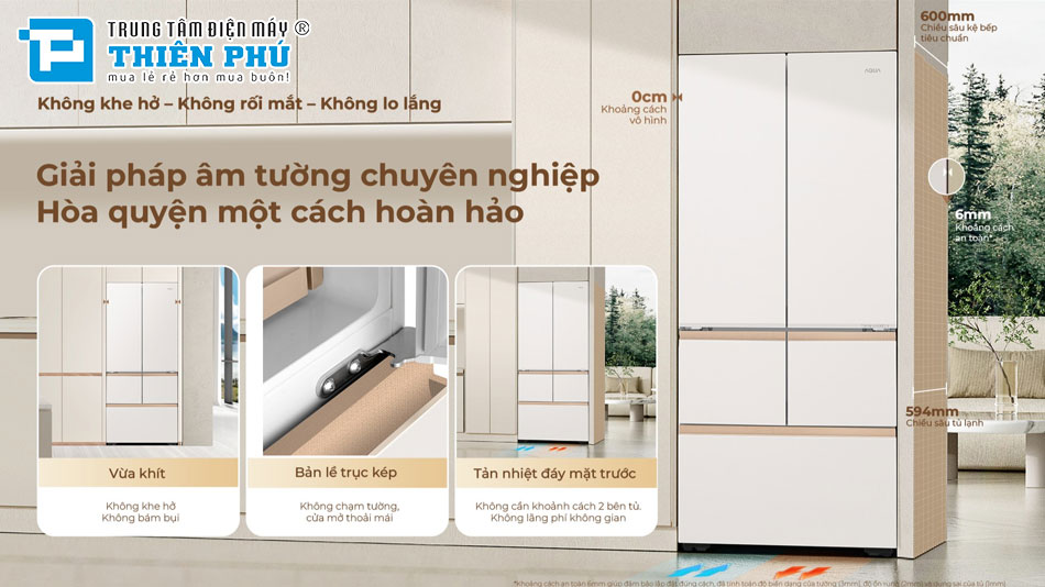 Tủ Lạnh Aqua Multi Door Inverter 512 Lít AQR-MA585XA(MC)U1