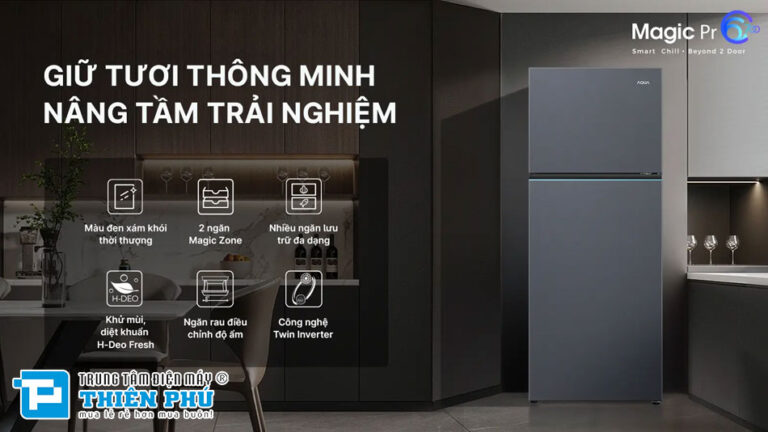 Tủ Lạnh Aqua Inverter 455 Lít AQR-T518FA(SL) Giải Pháp Bảo Quản Thực Phẩm Hiện Đại Cho Gia Đình Việt
