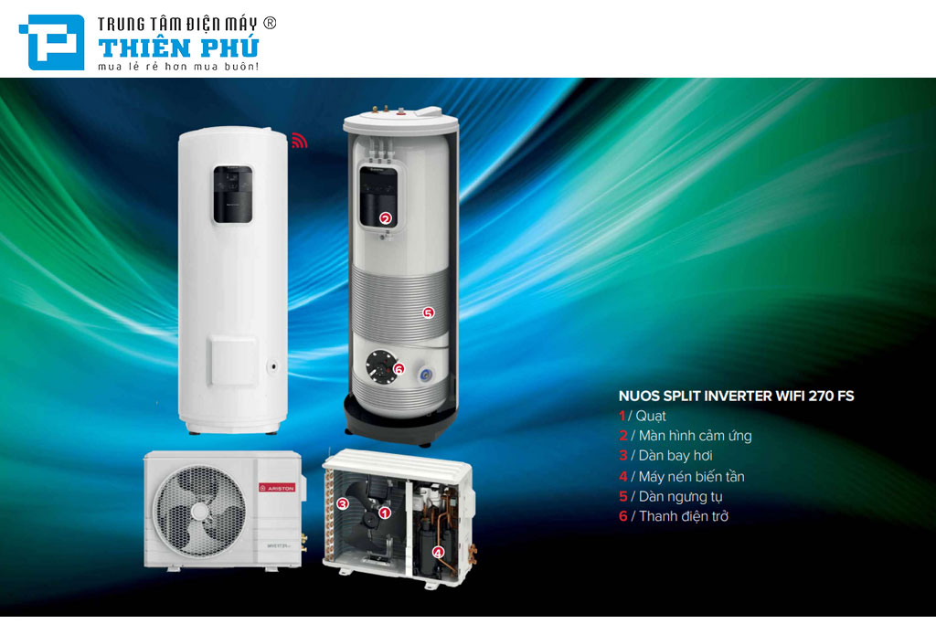 Có nên mua máy bơm nhiệt heat pump Ariston 270 Lít Nuos Split Inverter Wifi FS 270?