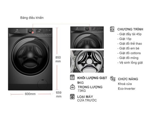 Phân tích ưu nhược điểm và công nghệ nổi bật trên máy giặt Electrolux 9kg cửa ngang EWF9023P5SC