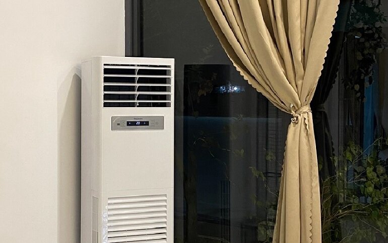 Vận hành êm – Tiết kiệm điện – Mát sâu hơn với điều hòa cây Gree 24000btu GVC24AM-K6NNC7B