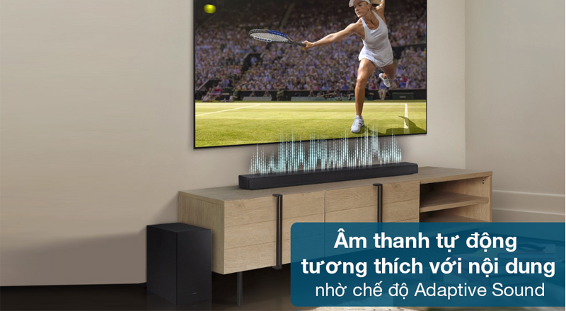 Chất lượng âm thanh trên smart tivi Samsung 55 inch QA55Q6FAAKXXV thế nào?