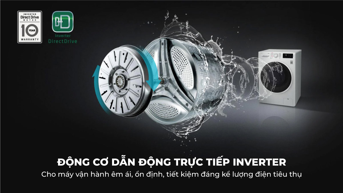 Máy giặt LG 11kg FX1411N5W chất lượng tốt giá chỉ 9 triệu đồng