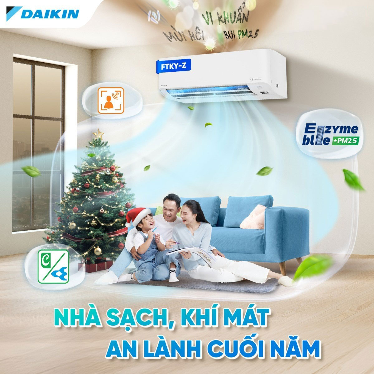 Điều hòa Daikin 18000btu FTKY50ZVMV, không chỉ làm mát mà còn bảo vệ sức khỏe
