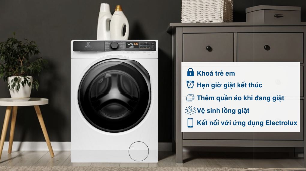 Máy giặt sấy Electrolux 13kg EWW1343R7WC: Từ thiết kế hiện đại đến công nghệ giặt sấy vượt trội