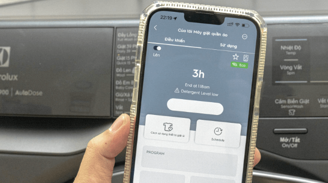 Cách kết nối và điều khiển máy giặt Electrolux 11kg EWF1143R7SC bằng điện thoại từ A–Z