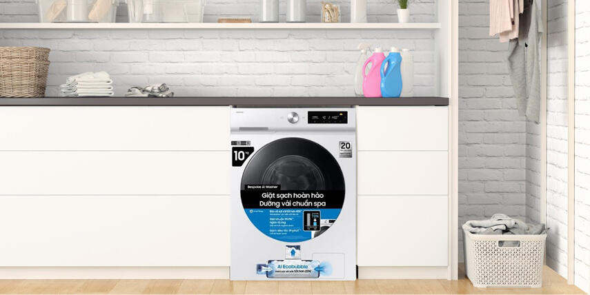 Có nên chọn máy giặt Samsung cửa trước WW10DB7U34GWSV thay vì máy giặt lồng ngang truyền thống?