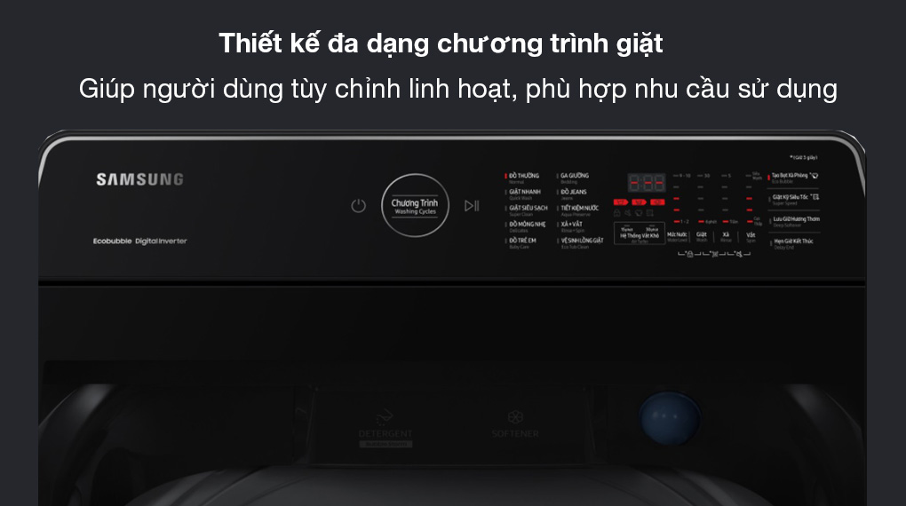 Hướng dẫn sử dụng máy giặt Samsung cửa trên WA12CG5886BV/SV cho người mới – Chi tiết từ A đến Z
