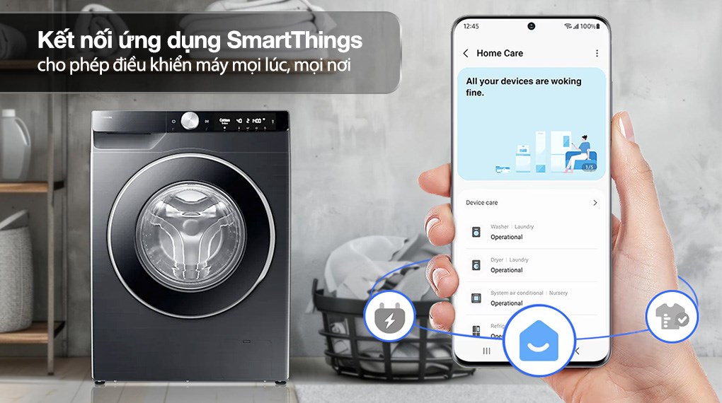 Hướng dẫn cách sử dụng máy giặt Samsung 10kg cửa ngang WW10DG6U34LBSV chi tiết từ A- Z