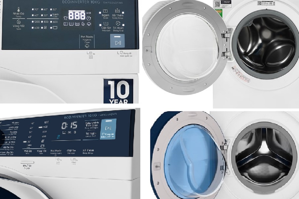 So sánh công nghệ giặt trên máy giặt Electrolux eWF1023P5WC và EWF1024D3WC - Nên chọn model nào? 