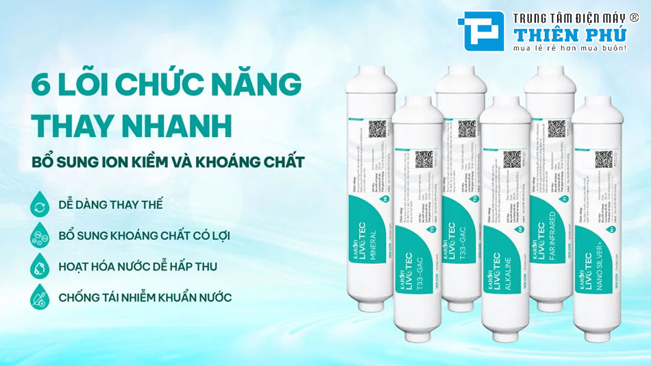 Đánh giá hệ thống 10 lõi lọc mạnh mẽ - Linh hồn của máy lọc nước Karofi Livotec 606