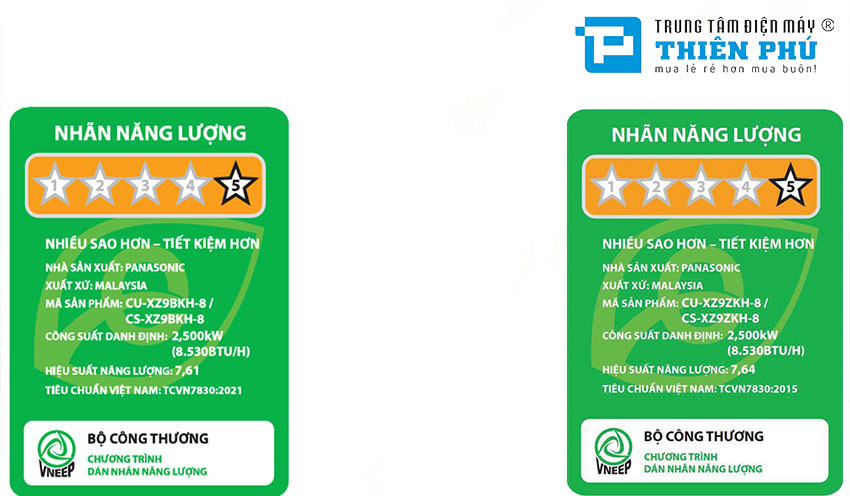 So sánh điều hòa Panasonic CS-XZ9BKH-8 2025 và CS-XZ9ZKH-8 2024 có gì khác nhau?