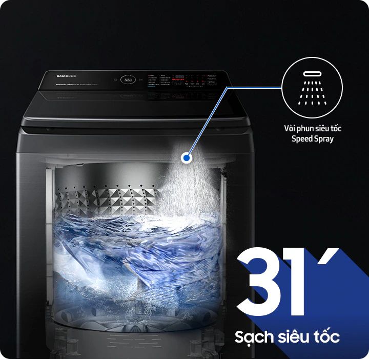 Mẹo tiết kiệm điện và nước khi dùng máy giặt Samsung 13kg WA80F13S5BSV