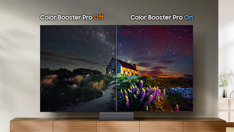 Khám phá hệ thống hình ảnh sắc nét trên smart tivi Samsung 55 inch QA55QEF1AKXXV