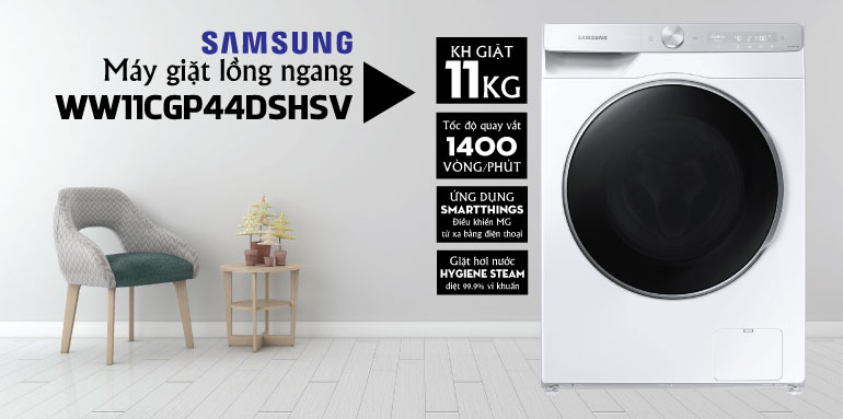 Máy giặt Samsung 11kg WW11CGP44DSH/SV: Có thực sự êm – bền – tiết kiệm điện như quảng cáo?