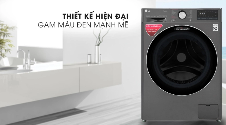 Tiết kiệm thời gian giặt và sấy với máy giặt sấy LG 10kg FV1410D4P