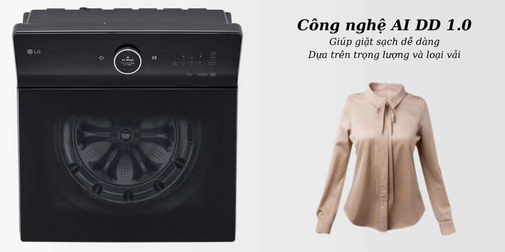 Hướng dẫn tận dụng tất cả các chức năng giặt trên máy giặt LG lồng đứng 22kg T2522AX7G