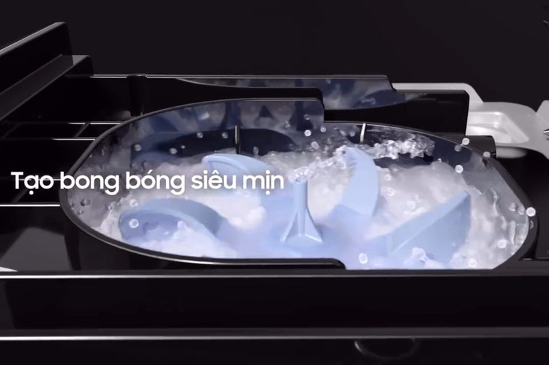 Công nghệ EcoBubble™ kết hợp Digital Inverter trên máy giặt Samsung lồng đứng WA80F15S5CSV: Hiệu quả sạch sâu và tiết kiệm ra sao?