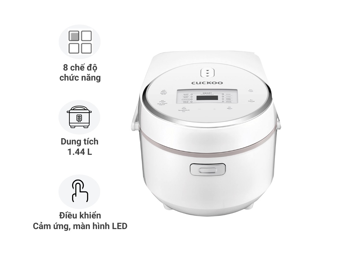 Nồi cơm điện tử Cuckoo CR-0810F nấu cơm dẻo ngon, giữ ấm lâu