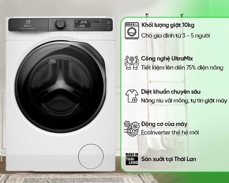 Máy giặt Electrolux inverter 10kg EWF1043R7WC có đáng đầu tư? Hướng dẫn sử dụng đúng cách để giặt sạch, bền máy và bảo vệ quần áo