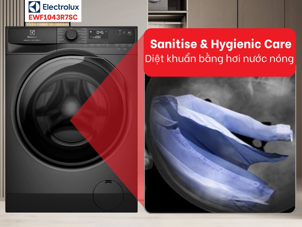 Máy giặt Electrolux inverter 10kg EWF1043R7WC có đáng đầu tư? Hướng dẫn sử dụng đúng cách để giặt sạch, bền máy và bảo vệ quần áo