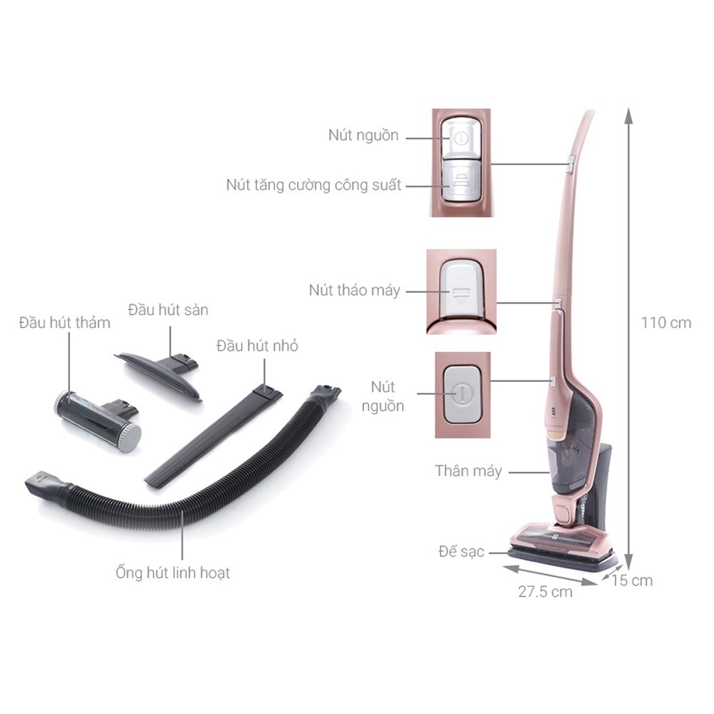 Máy hút bụi Electrolux ZB3414AK chính hãng lực hút mạnh, dễ sử dụng