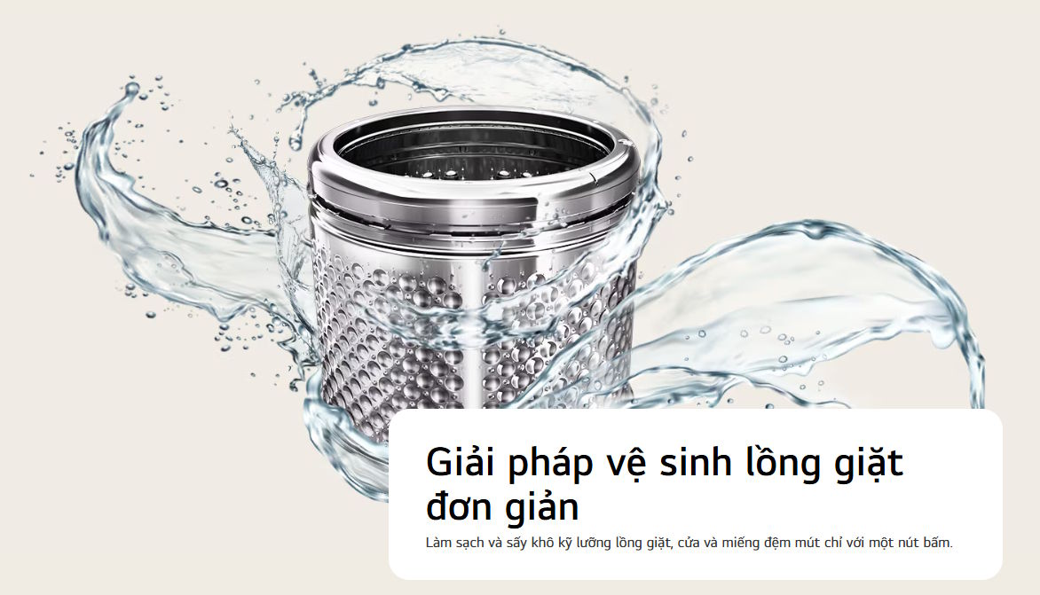 Cách chọn chương trình giặt phù hợp trên máy giặt LG cửa trên T2516DX5G cho từng loại quần áo