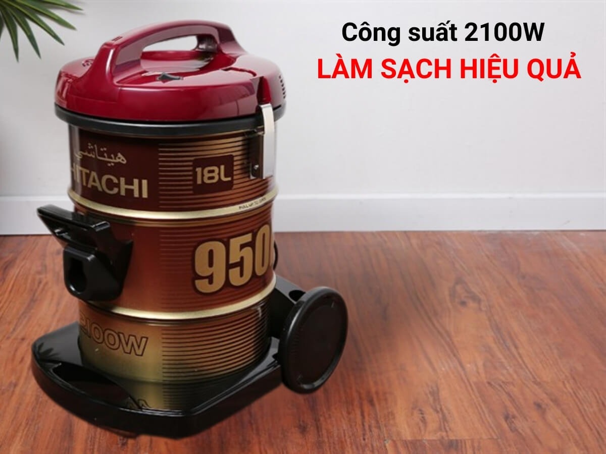 Máy hút bụi Hitachi CV-950F công suất lớn, hút sạch mọi bụi bẩn