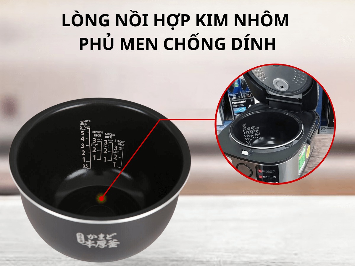 Nồi cơm điện cao tần Toshiba RC-10IP1PV 1.0 Lít cơm dẻo ngon chuẩn Nhật