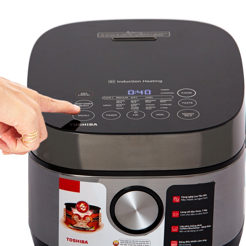 Nồi cơm điện Toshiba RC-18IP1PV bí quyết nấu cơm ngon cho cả nhà