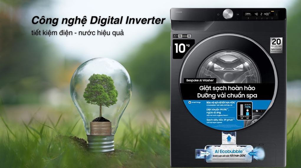 Đánh giá chi tiết máy giặt Samsung lồng ngang WW10DG6U34LBSV từ góc nhìn người dùng lâu năm