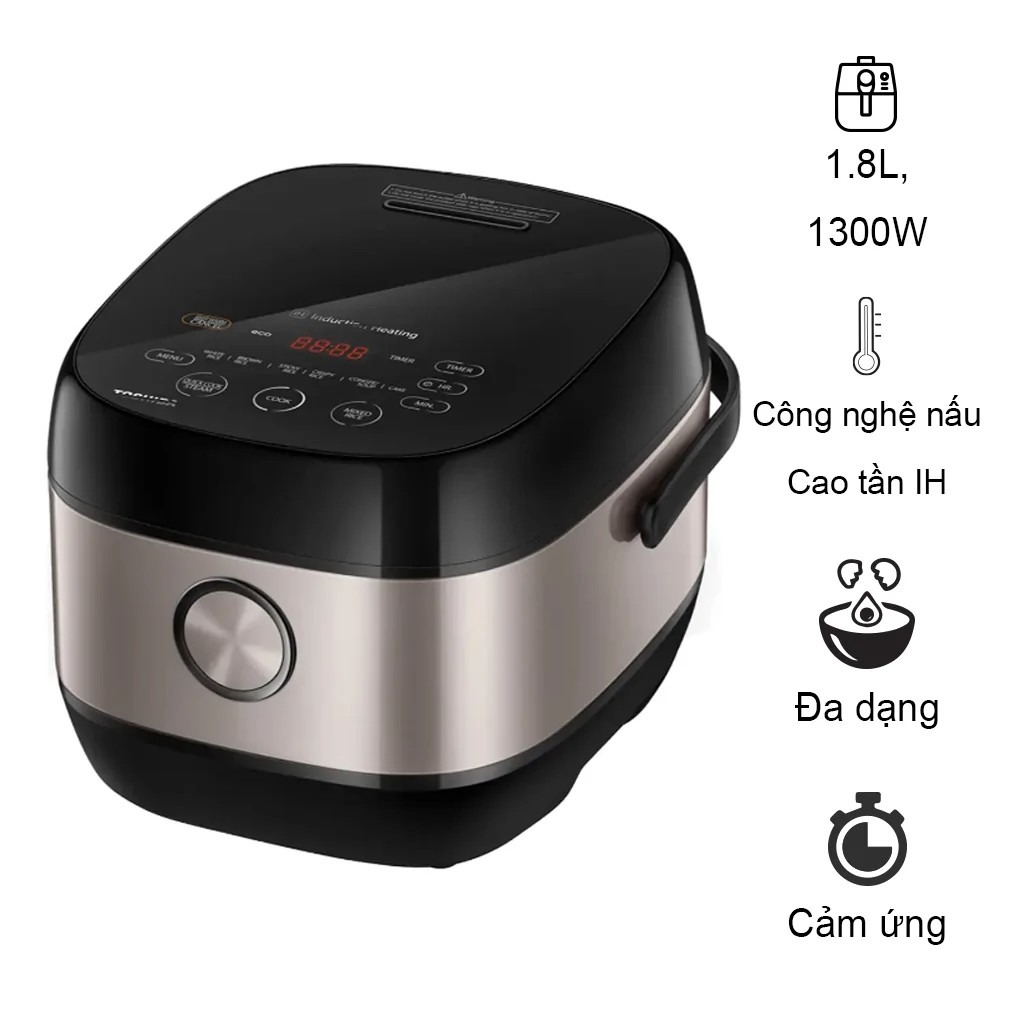 Nồi cơm điện Toshiba RC-18IX1PV 1.8 Lít giữ trọn vị ngon cho mỗi bữa cơm nhà