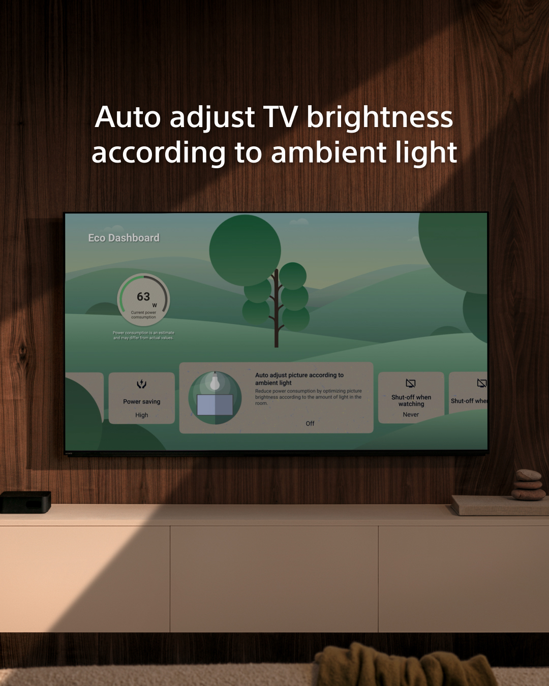 Hướng dẫn sử dụng Eco Dashboard trên tivi Sony K-43S25VM2 để tiết kiệm điện tối ưu